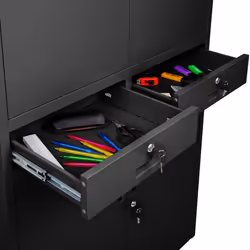 TecTake 404392 schedario e accessori Acciaio Nero - Vista aggiuntiva 5