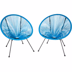 TecTake 404409, Acciaio, Plastica, Blu