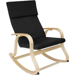 Tectake - Sedia a dondolo Roca in legno di betulla 150 kg - Sedia a dondolo, sedia dondolo, sedia relax
