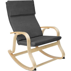 Tectake - Sedia a dondolo Roca in legno di betulla 150 kg - Sedia a dondolo, sedia dondolo, sedia relax