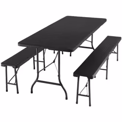 TecTake 404528, Nero, 4 seduta(e)