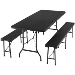 TecTake 404528 set di mobili per soggiorno Nero