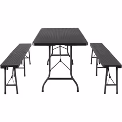 TecTake 404528 set di mobili per soggiorno Nero