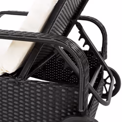 TecTake 404585 sedia a sdraio Nero, Beige Poliestere, Metallo - Vista aggiuntiva 4