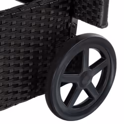 TecTake 404585 sedia a sdraio Nero, Beige Poliestere, Metallo - Vista aggiuntiva 5