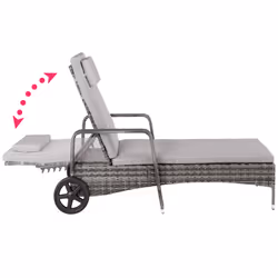 TecTake 404588 sedia a sdraio Grigio Poliestere, Metallo