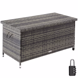 TecTake 404595, Grigio, Poliestere, Acciaio