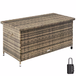 TecTake 404596, Marrone, Poliestere, Acciaio