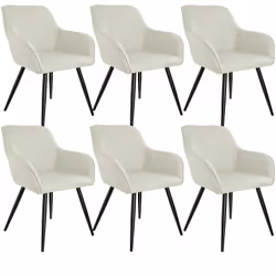 TecTake 404676, Nero, 6 seduta(e)