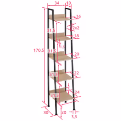 TecTake 404705 Scaffale e ripiano industriali Legno