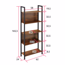 TecTake 404708 Scaffale e ripiano industriali Legno
