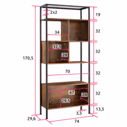 TecTake 404710 Scaffale e ripiano industriali Legno
