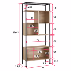 TecTake 404711 Scaffale e ripiano industriali Legno