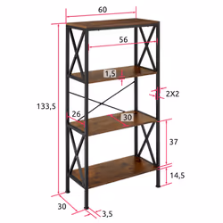 TecTake 404712 Scaffale e ripiano industriali Legno