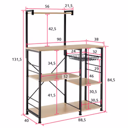 TecTake 404755 Scaffale e ripiano industriali Legno