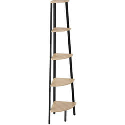 Tectake - Scaffale ad angolo Portland - Scaffale ad angolo con 5 ripiani, scaffale alto ad angolo, scaffale alto