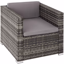 TecTake 404783, Poliestere, Acciaio, Grigio