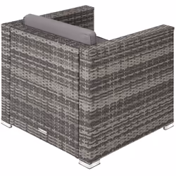 TecTake 404783 sedia da esterno Poliestere, Acciaio Grigio