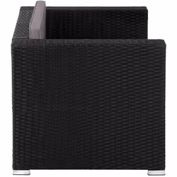 TecTake 404789 sedia da esterno Poliestere, Acciaio Nero