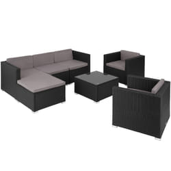 TecTake 404791 set mobili da esterno Nero