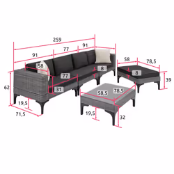 TecTake 404794 divano Grigio