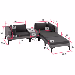 TecTake 404796 divano Grigio