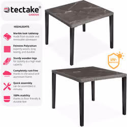 TecTake 404802 tavolo da esterno Grigio