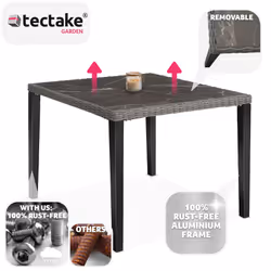 TecTake 404802 tavolo da esterno Grigio