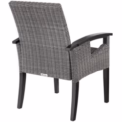 TecTake 404806 sedia da esterno Poliestere, Gomma Grigio