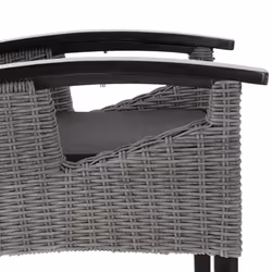 TecTake 404806 sedia da esterno Poliestere, Gomma Grigio