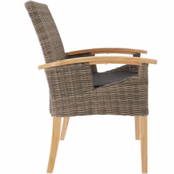 TecTake 404807 sedia da esterno Poliestere, Gomma Marrone
