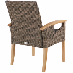 TecTake 404807 sedia da esterno Poliestere, Gomma Marrone