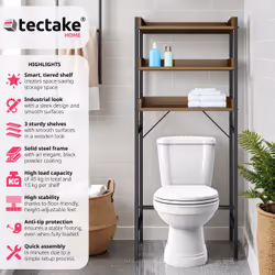 TecTake 404863 scaffale e salvaspazio da bagno Legno
