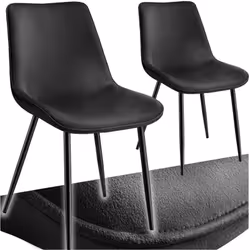 Con le loro gambe sottili ed il loro rivestimento elegante dal piacevole effetto velluto, entrambe le belle sedie Monroe di t ...
