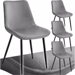 Con le loro gambe sottili ed il loro rivestimento elegante dal piacevole effetto velluto, le quattro belle sedie Monroe di te ...