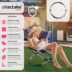 TecTake 404995 letto per esterni Grigio