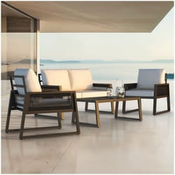 TecTake 405059 set mobili da esterno Antracite