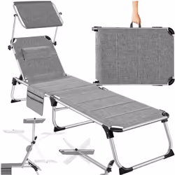 Sulla sdraio pieghevole dal design intelligente Lorella di tectake l’estate si potrà godere appieno. Massimo confort è garant ...