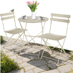 Set tavolo da bistrot Frieda, pieghevole per 2 persone - Tavolo bistrot, Tavolo bistrot rotondo, set bistrot da balcone