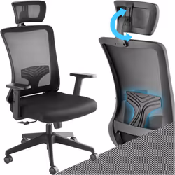 La sedia da ufficio ergonomica Phoibe di tectake offre il massimo comfort di seduta per le lunghe giornate alla scrivania. Lo ...