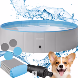 Massimo divertimento in acqua Con la piscina per cani Nele di tectake puoi dare sollievo al tuo amico a quattro zampe nelle c ...