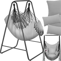 Tectake - Poltrona sospesa Alison, stile boho, capacità di carico 160 kg - dondoli da giardino, cesta sospesa, poltrona relax