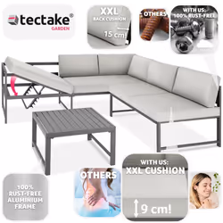TecTake 405525 set mobili da esterno Grigio