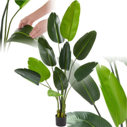 Tectake - Pianta artificiale strelitzia Tropic, realistica - Albero del paradiso in plastica, albero in plastica, albero artificiale - 160 cm