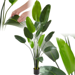 Tectake - Pianta artificiale strelitzia Tropic, realistica - Albero del paradiso in plastica, albero in plastica, albero artificiale - 180 cm