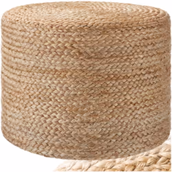 Per un ambiente accogliente e di tendenza Il pouf artigianale Banno Cylinder di tectake in elegante stile boho porta un'atmos ...