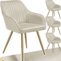 Sedia Marilyn, effetto velluto, trapuntato - Sedia, sedia da sala da pranzo, sedia da soggiorno - Set di 4