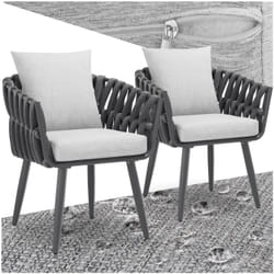 TecTake 405809 sedia da esterno Antracite