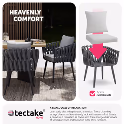 TecTake 405809 sedia da esterno Antracite - Vista aggiuntiva 5