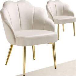 Tectake - Poltrona da cocktail Hellen, imbottita con rivestimento in velluto - poltroncine da salotto, poltrona relax, poltrona con orecchie - Set di